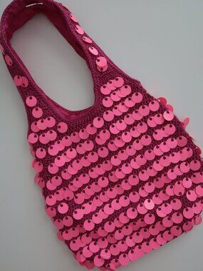 Urban Outfitters Y2K Pink Sequin Hobo Bag